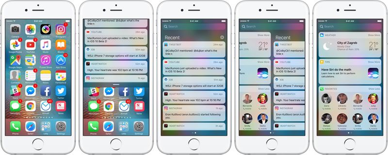 iOS 10 Notification Center Écran d