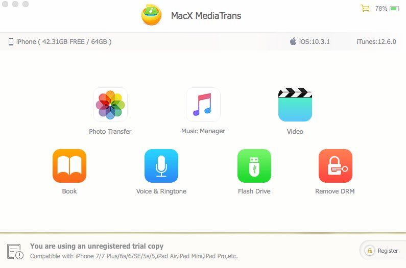 MacX MediaTrans is the fastest and most secure iTunes alternative