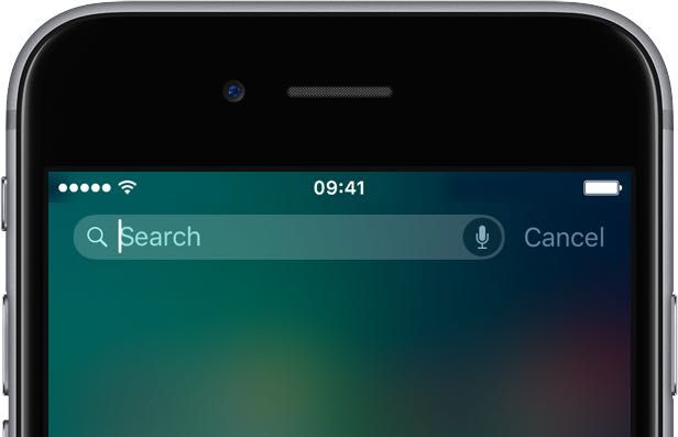 Search on iPhone