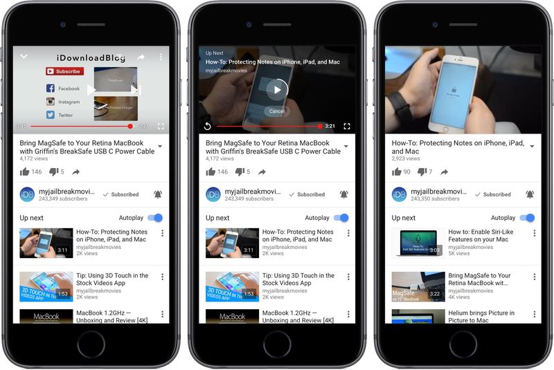 YouTube pour iOS désactive la capture d