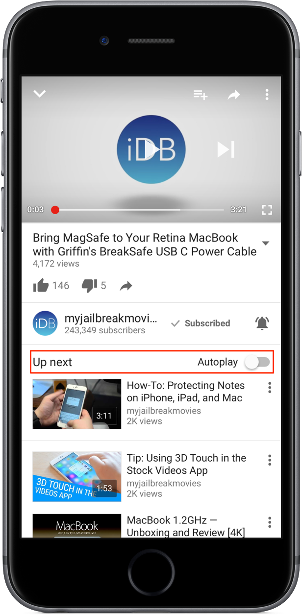 YouTube pour iOS désactive la capture d