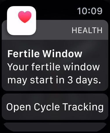 watchOS 6 and Cycle Tracking can track the fertile window