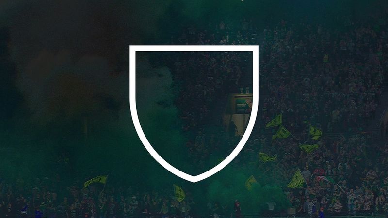 A top-down view of a football match at a stadium with a huge MLS Season pass logo overlaid on top