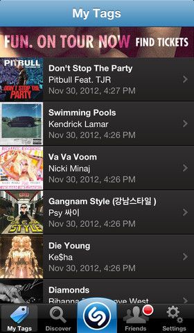 Shazam 5.5 for iOS (iPhone screenshot 002)