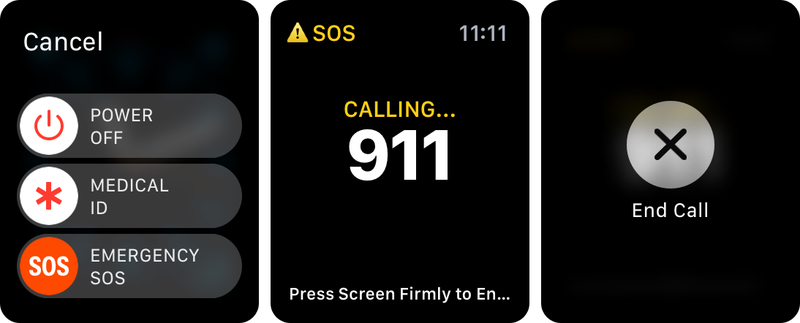 watchOS 3 Emergency SOS Apple Watch screenshot 001