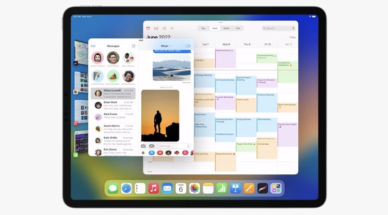 Stage Manager running on an iPad