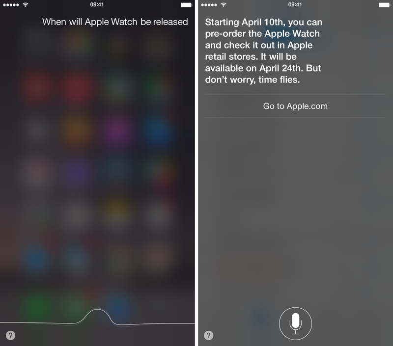 Siri resposes on Apple Watch iPhone screenshot 001