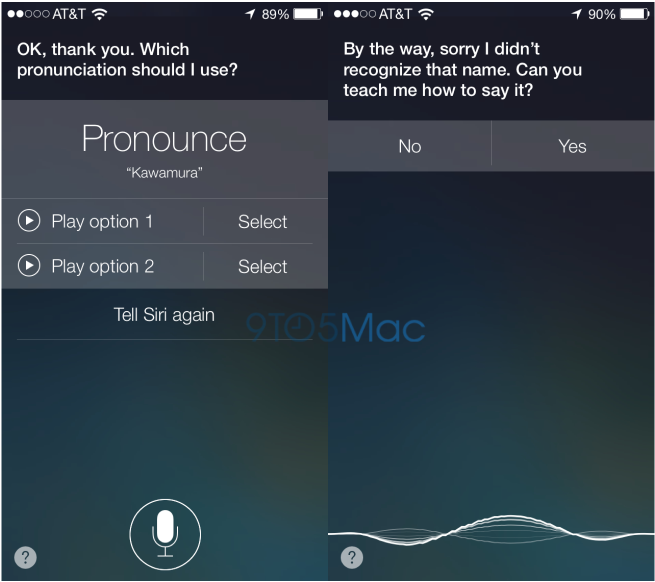 iOS 7 (Siri, pronunciation of names, 9to5Mac 001)