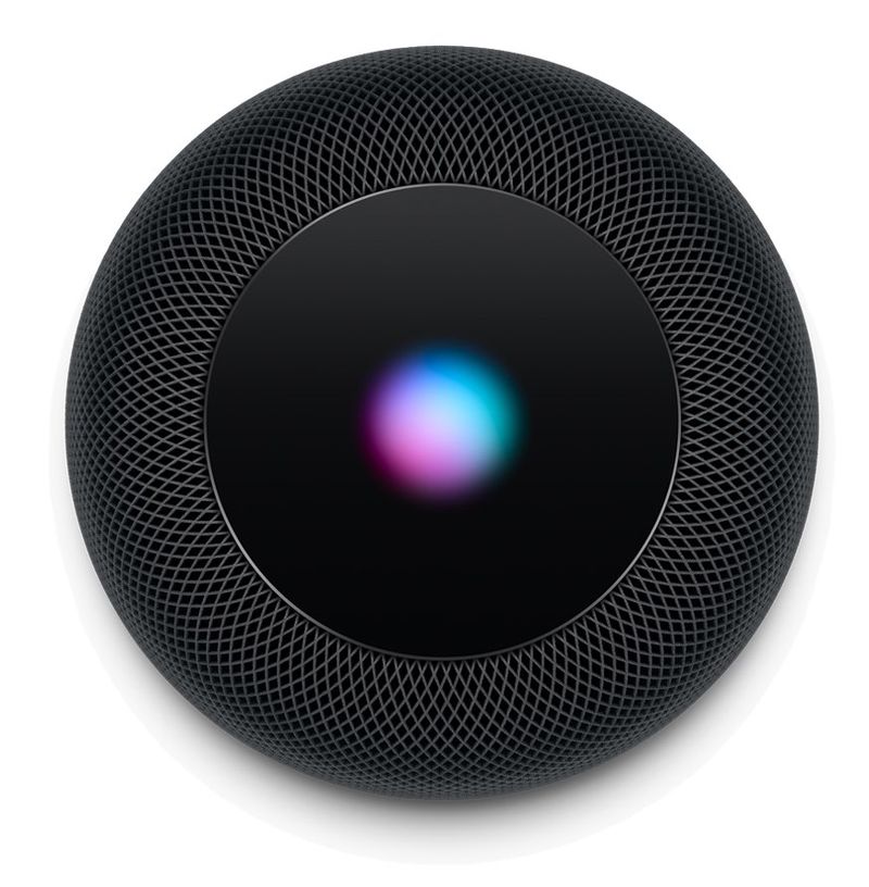 HomePod black top Siri light