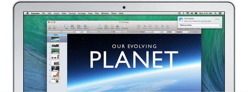 OS X Mavericks (Quick Reply in Notifications)