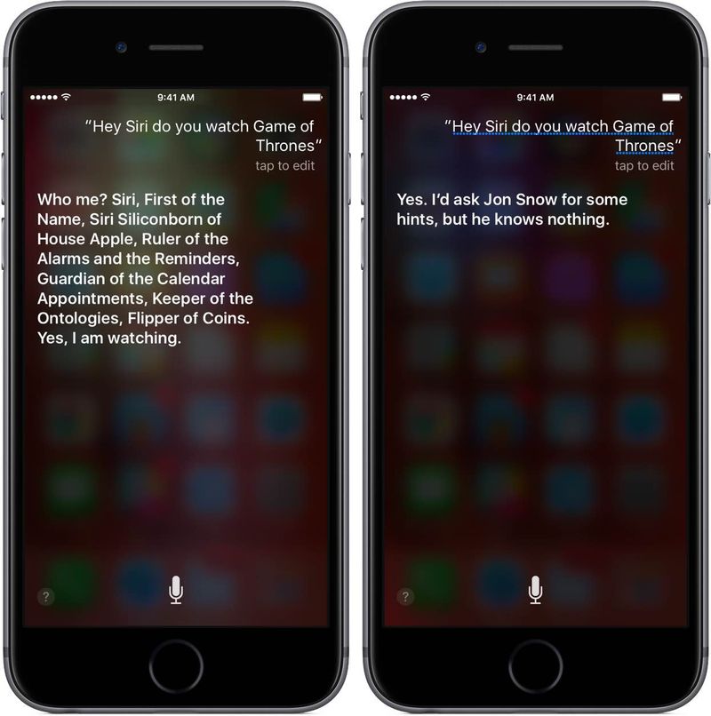 Siri responses Game of Thrones iPhone screenshot 001