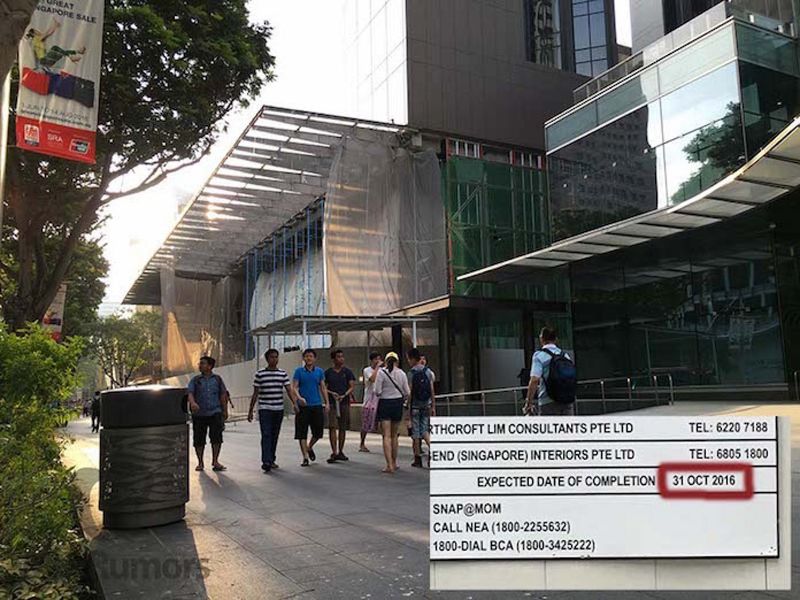 Apple store Singapore construction