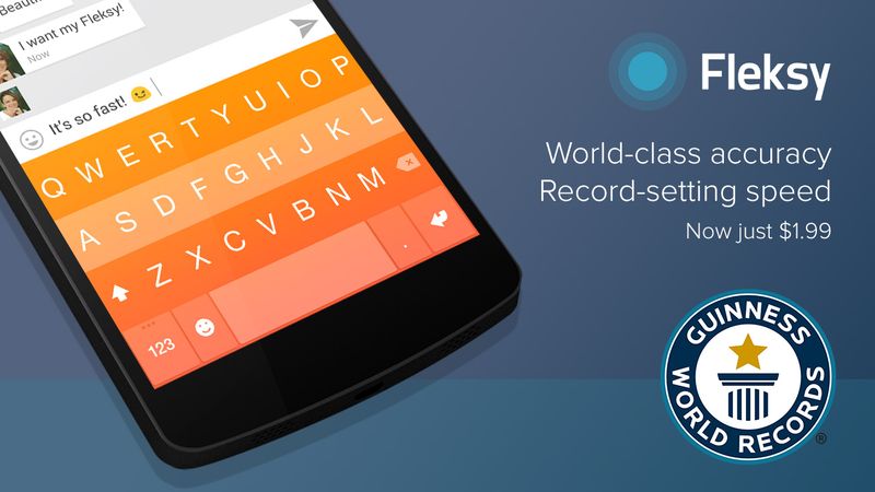 Fleksy Keyboard (second World Guiness Record teaser 001)