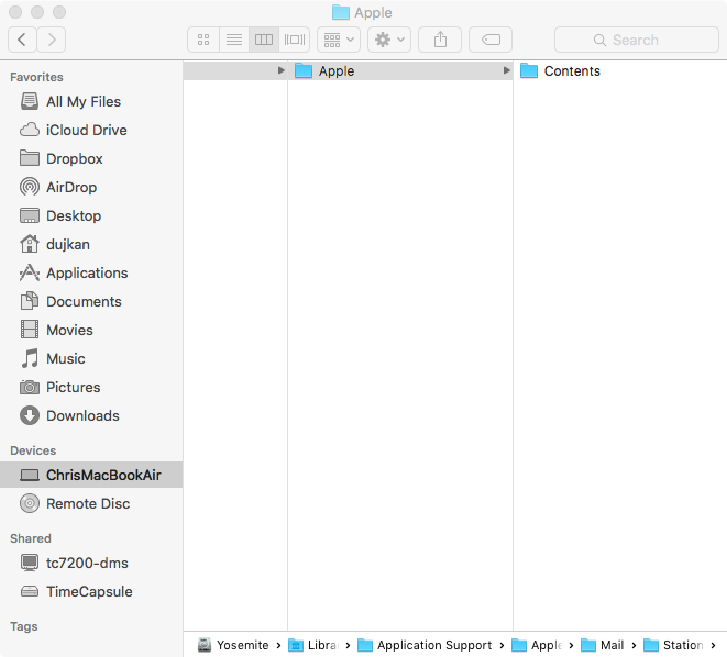 Finder Path Bar showing the full folder name