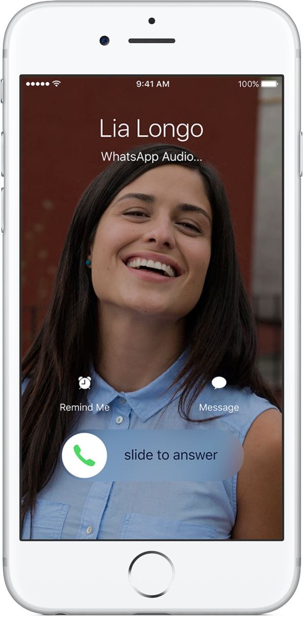 Écran de verrouillage iOS 10 WhatsApp Silver Capture d