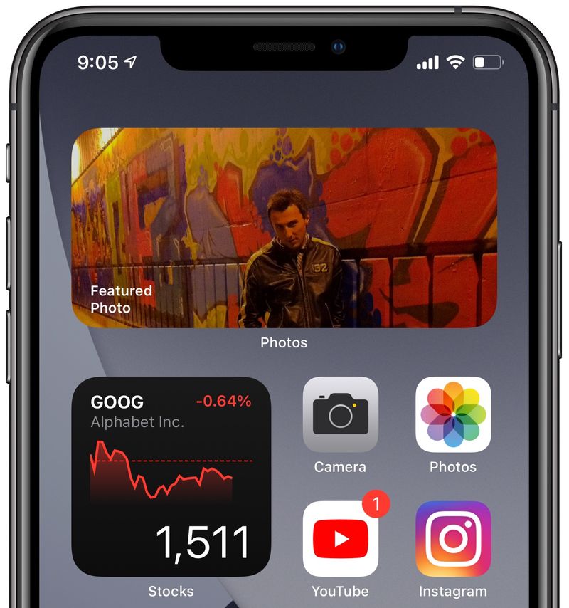 créer des piles de widgets Écran d