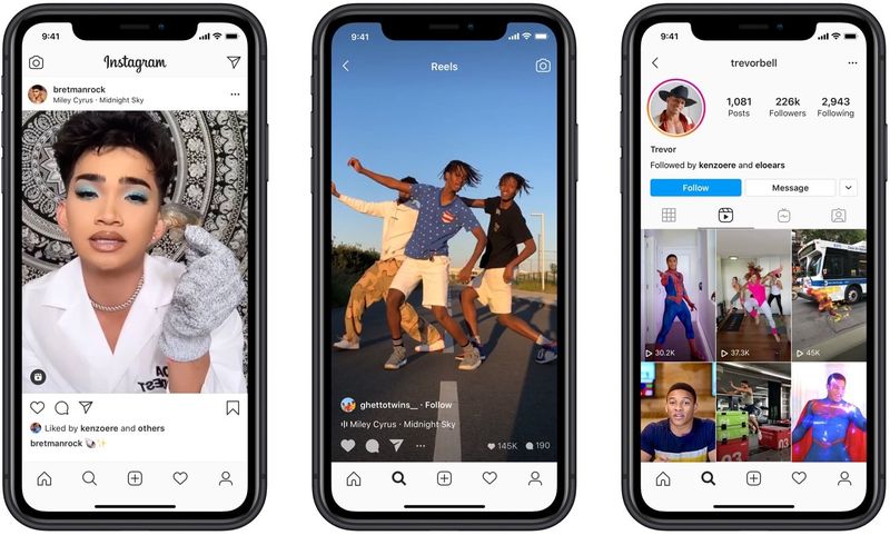 An image showing fullscreen Instagram experience with Reels