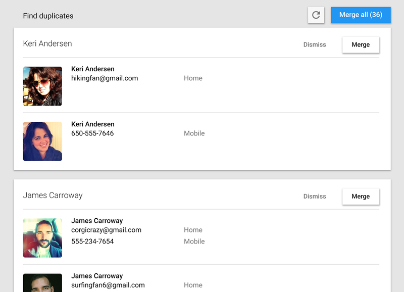 Google Contacts Material Design preview 002
