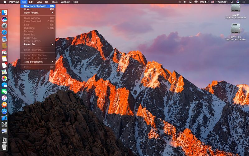 macOS Sierra Universal Clipboard image Mac screenshot 001
