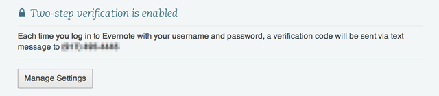 Evernote (two-step verification 002)