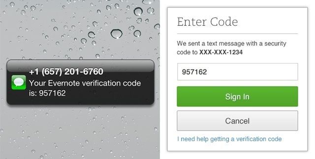 Evernote (two-step verification 001)