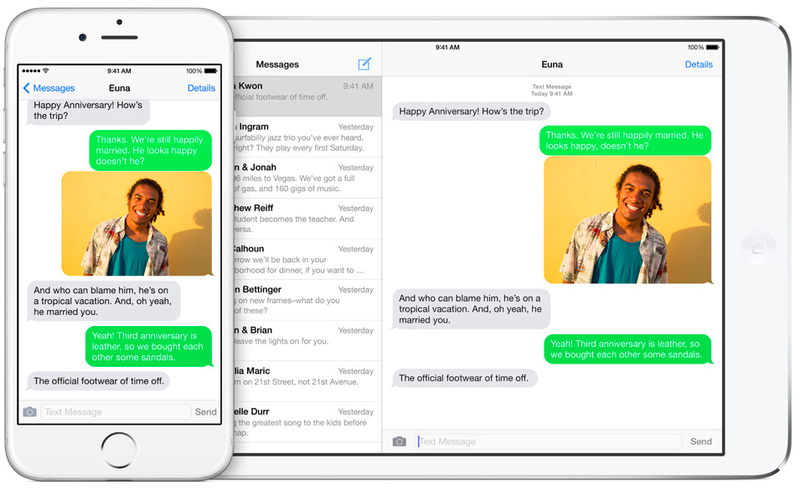 iOS 8 (SMS Relay, iPhone and iPad 001)