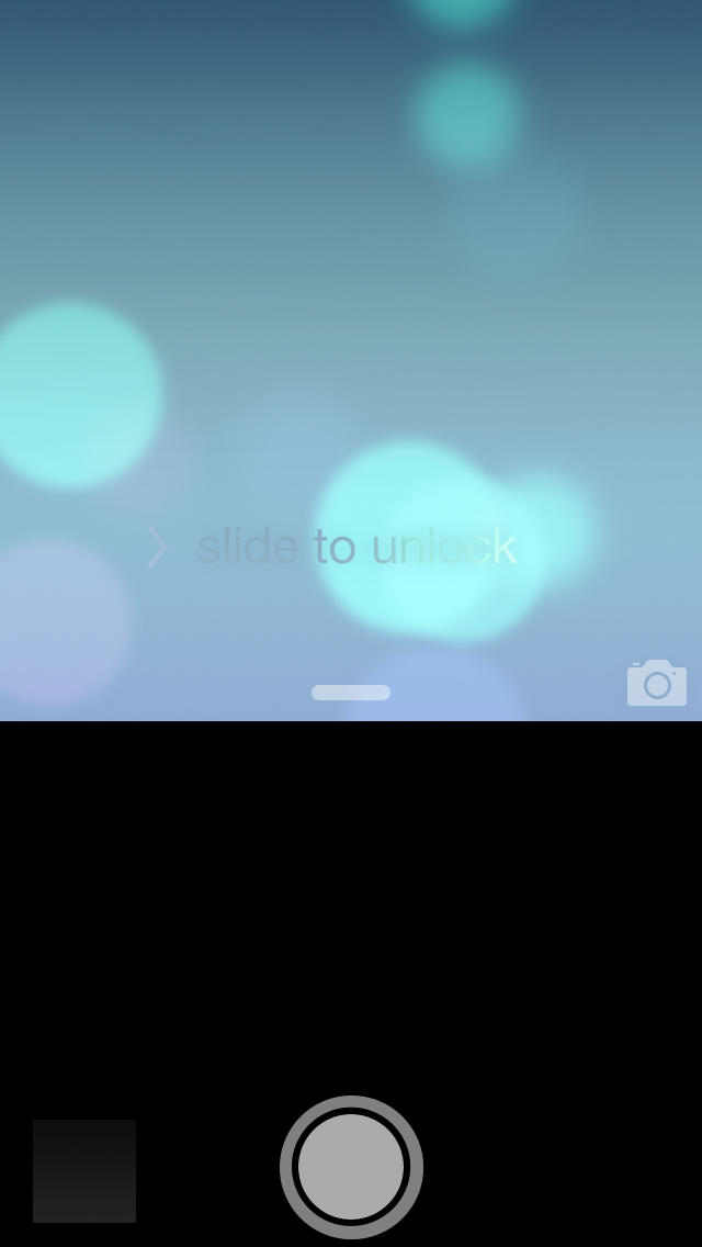iOS 7 Beta 4 (screenshot taking, Quick camera)
