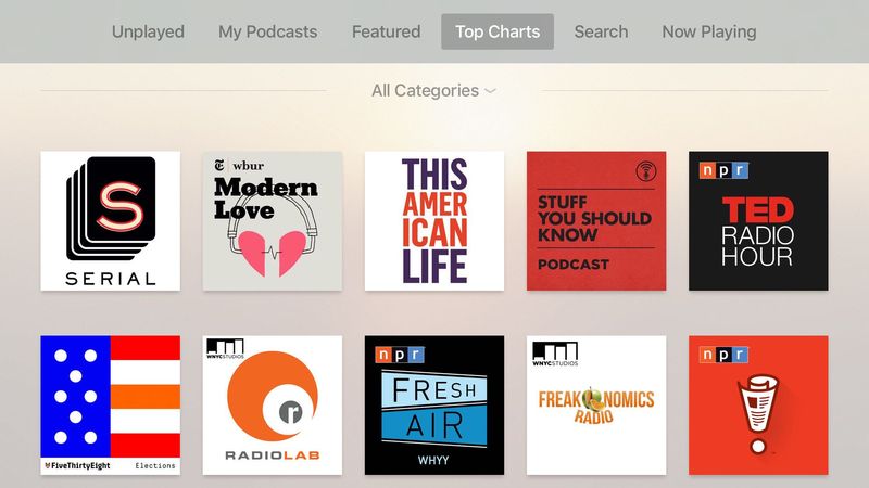 Apple TV Podcasts app tvOS screenshot 006