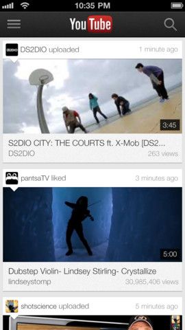 YouTube 1.3 for iOS (iPhone screenshot 001)