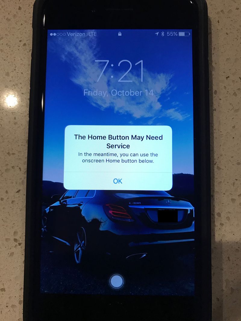 iOS 10 software Home button