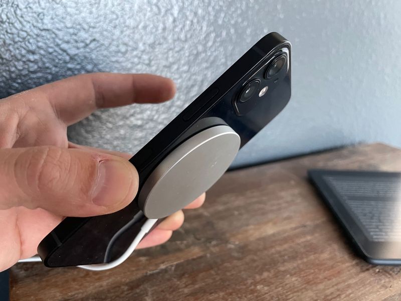 magsafe attached to back of iPhone