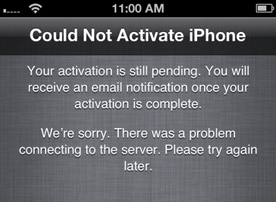 could not activate