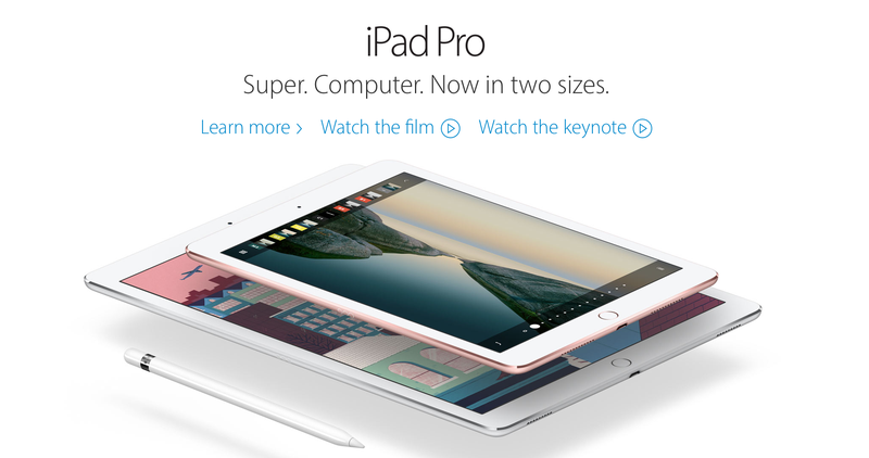 iPad Pro 9,7 pouces plus petit que l