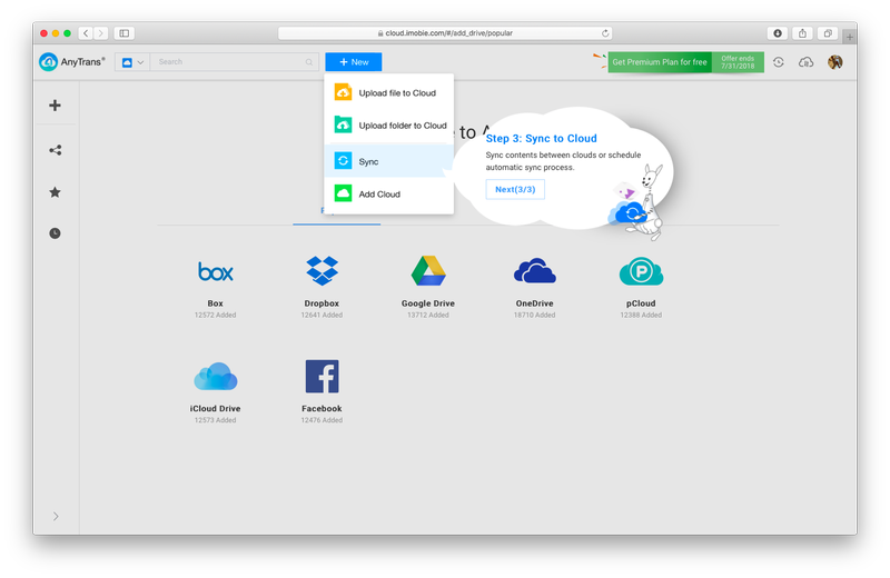 AyTrans for Cloud lets you sync files between two cloud service without even needing an Internet access