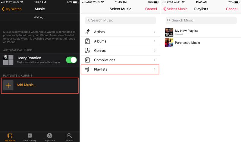 Add Playlist to Apple Watch