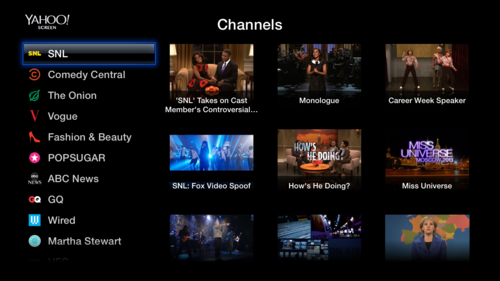 Yahoo Screen (Apple TV, image 001)