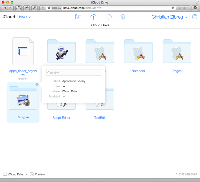 iCloud Beta (iCloud Drive, web screenshot 001)