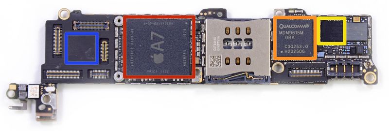 iPhone 5S teardown (iFixIt, Qualcomm baseband modem)