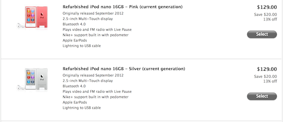 refurb ipod nano 7