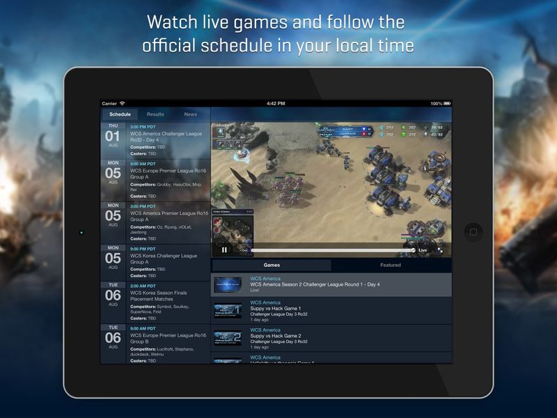 Blizzard WCS 1.0 for iOS (iPad screenshot 001)