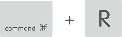 Touches Commande + R