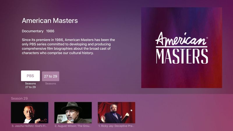 Apple TV 4 search PBS Kids tvOS screenshot 002