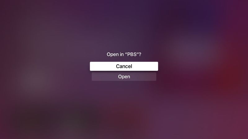 Apple TV 4 search PBS Kids tvOS screenshot 003