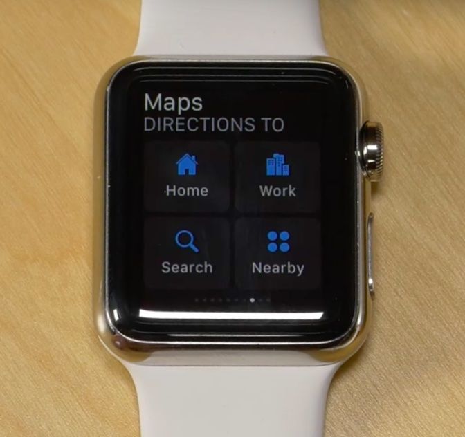 watchOS 2.2 Maps Apple Watch screenshot 002