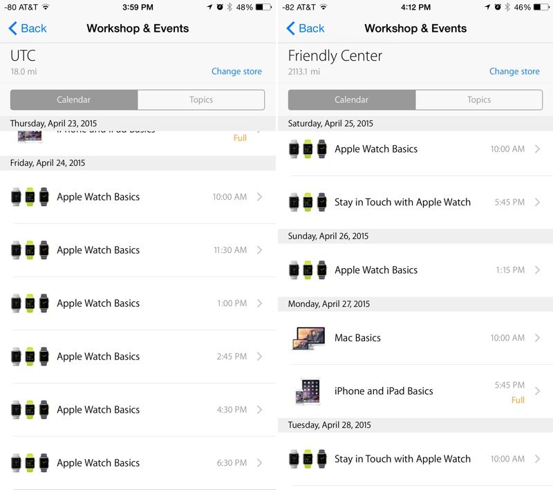 Apple Store app workshop Apple Watch Basics