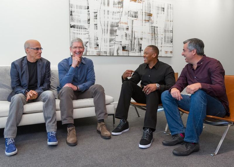 Apple Beats deal (Tim Cook, Jimmy Iovine, Eddy Cue and Dr Dre 001)