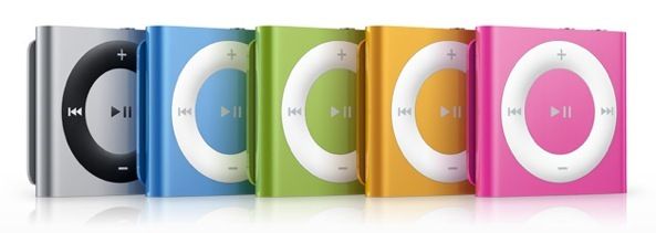 iPod shuffle (color, five up)