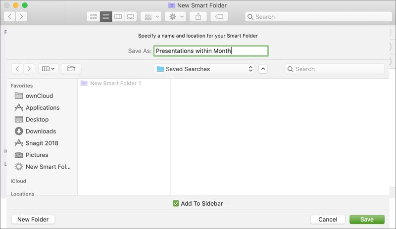 Save Smart Folder