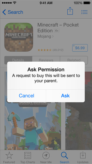 Partage familial iOS 8 (demander la permission 001)